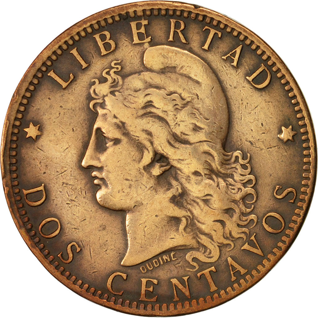 Argentina, 2 Centavos, 1894, EF(40-45), Bronze, KM:33