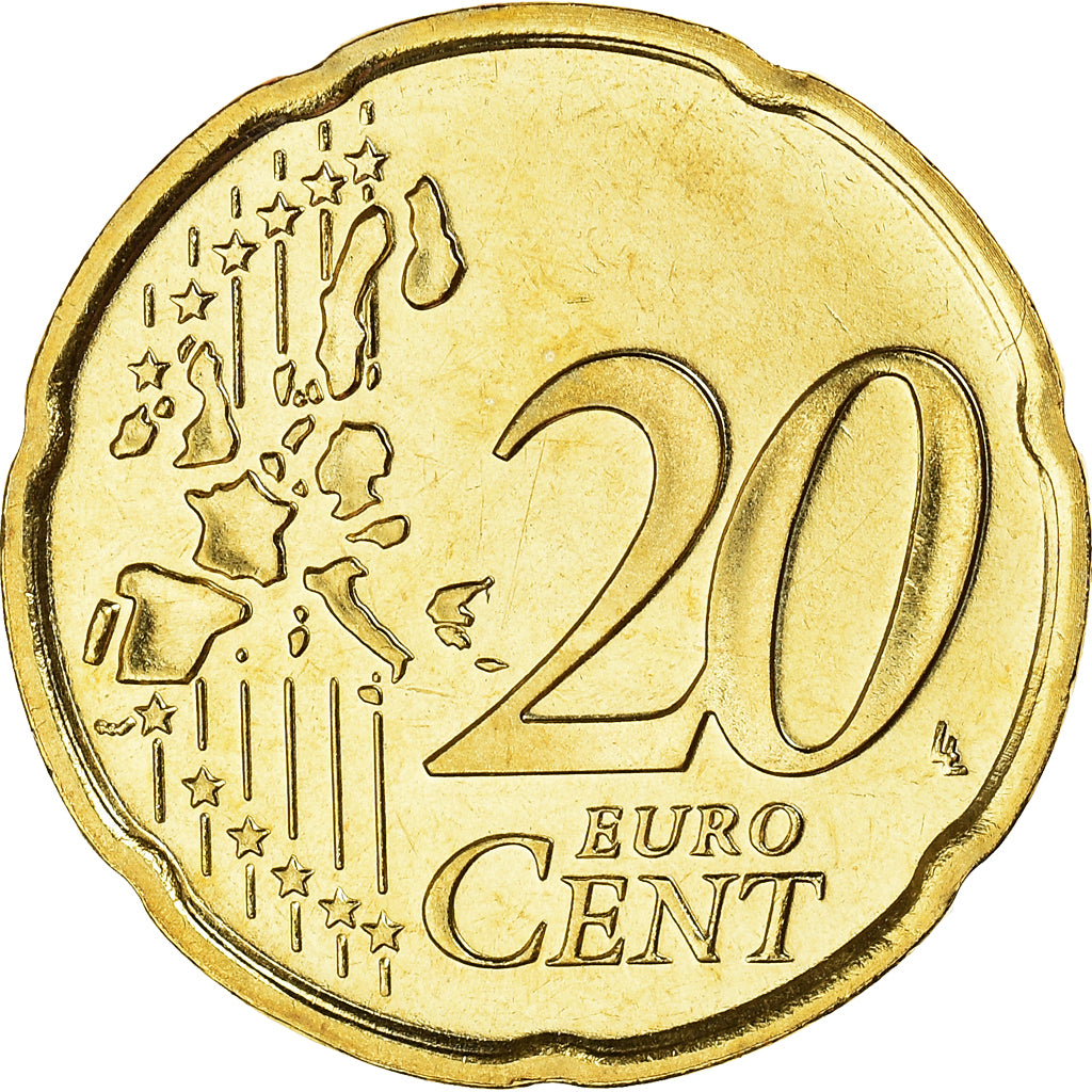 San Marino, 20 Euro Cent, 2003, Rome, MS(65-70), Brass, KM:444