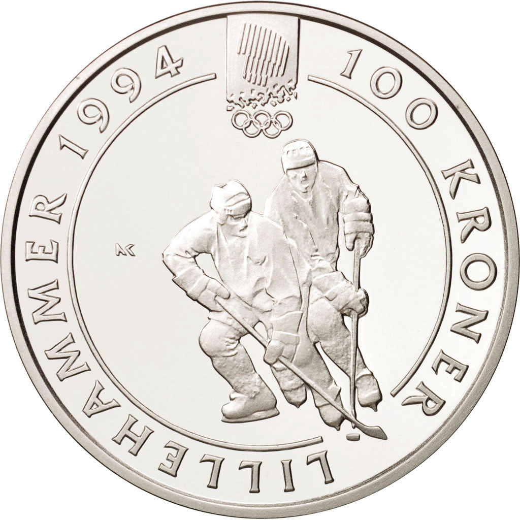 Norway, Harald V, 100 Kroner, 1992, MS(65-70), Silver, KM:441