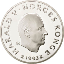 Coin, Norway, Harald V, 100 Kroner, 1992, MS(65-70), Silver, KM:440