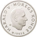 Norway, Harald V, 50 Kroner, 1993, MS(65-70), Silver, KM:448