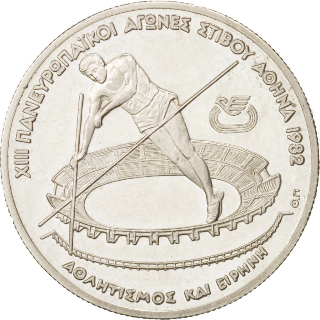 Coin, Greece, 100 Drachmai, 1982, AU(55-58), Silver, KM:136