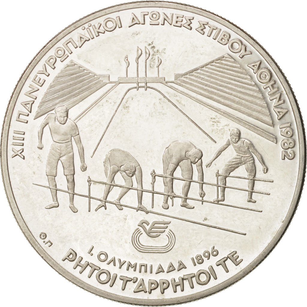 Greece, 500 Drachmai, 1982, AU(55-58), Silver, KM:139