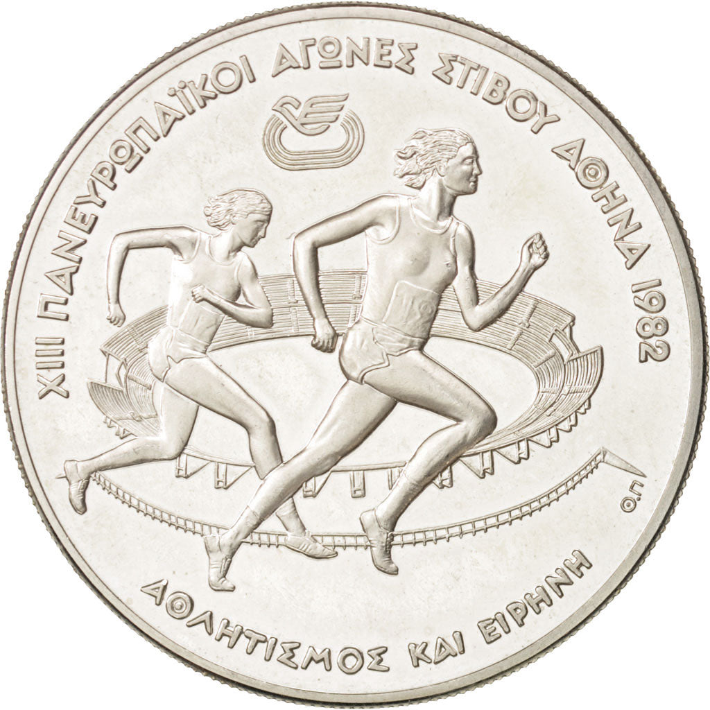 Greece, 500 Drachmai, 1982, AU(55-58), Silver, KM:140