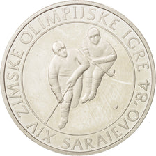 Iugoslavia, 100 Dinara, 1982, SPL, Argento, KM:90