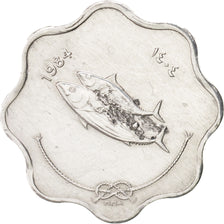 Moneta, Isole maldive, 5 Laari, 1984, BB+, Alluminio, KM:69