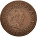 Munten, Frankrijk, Henri III, Double Tournois, 1588, Paris, ZF, Koper, CGKL:86