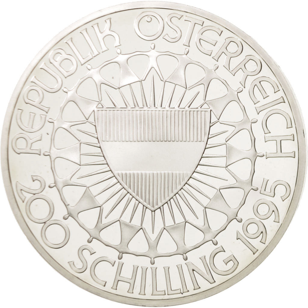 Coin, Austria, 200 Schilling, 1995, MS(65-70), Silver, KM:3027