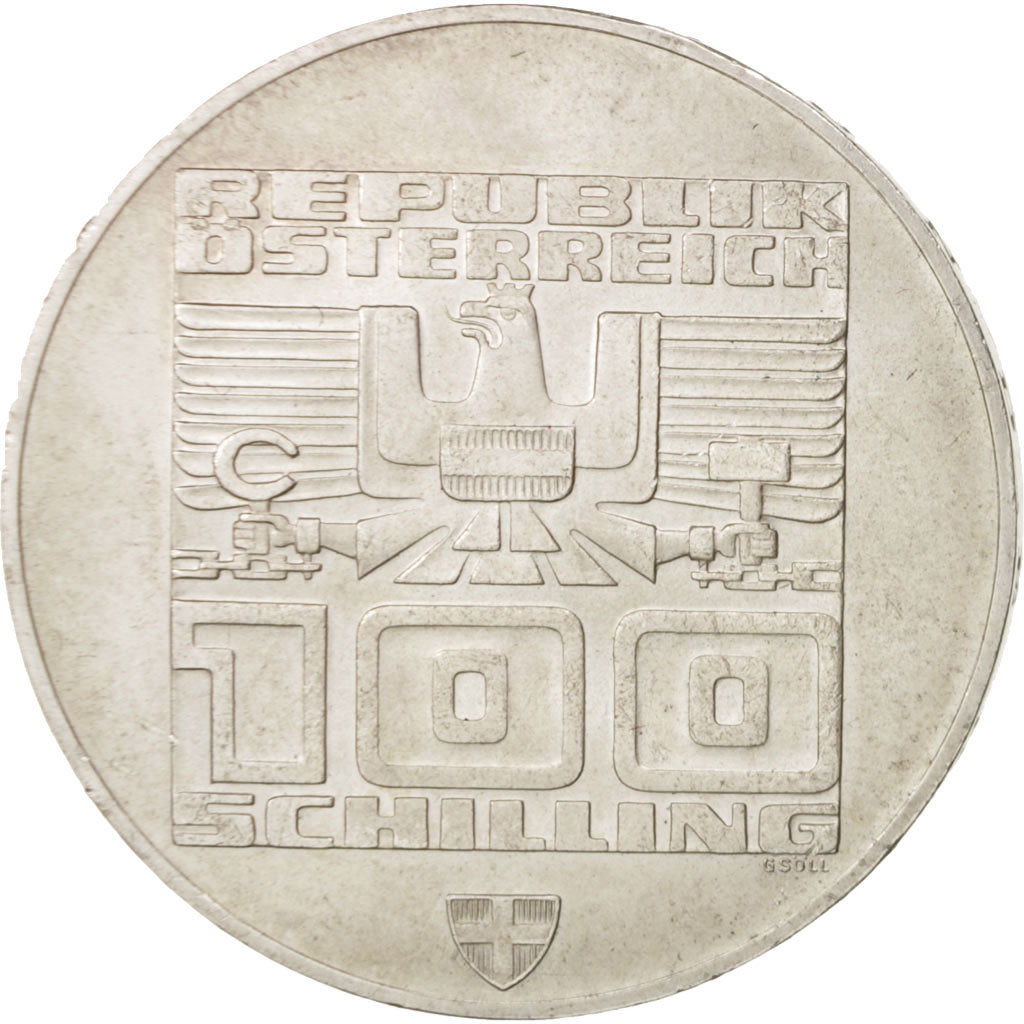 Coin, Austria, 100 Schilling, 1975, Vienna, AU(55-58), Silver, KM:2927