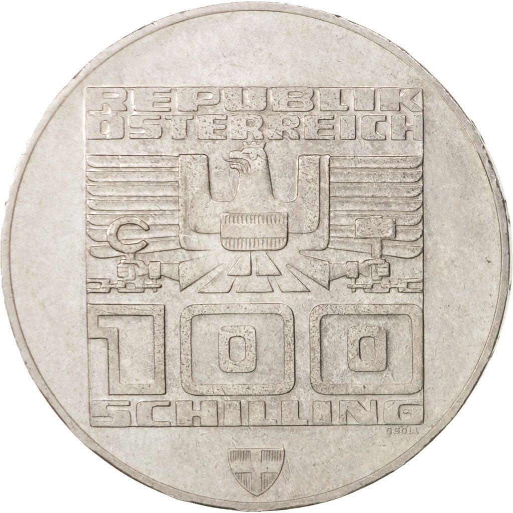 Coin, Austria, 100 Schilling, 1975, Vienna, AU(55-58), Silver, KM:2928