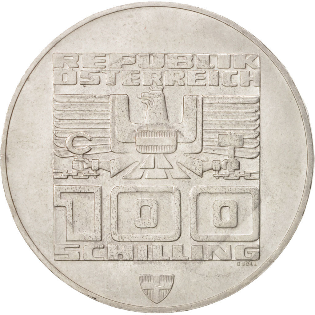 Coin, Austria, 100 Schilling, 1976, Vienna, AU(55-58), Silver, KM:2929