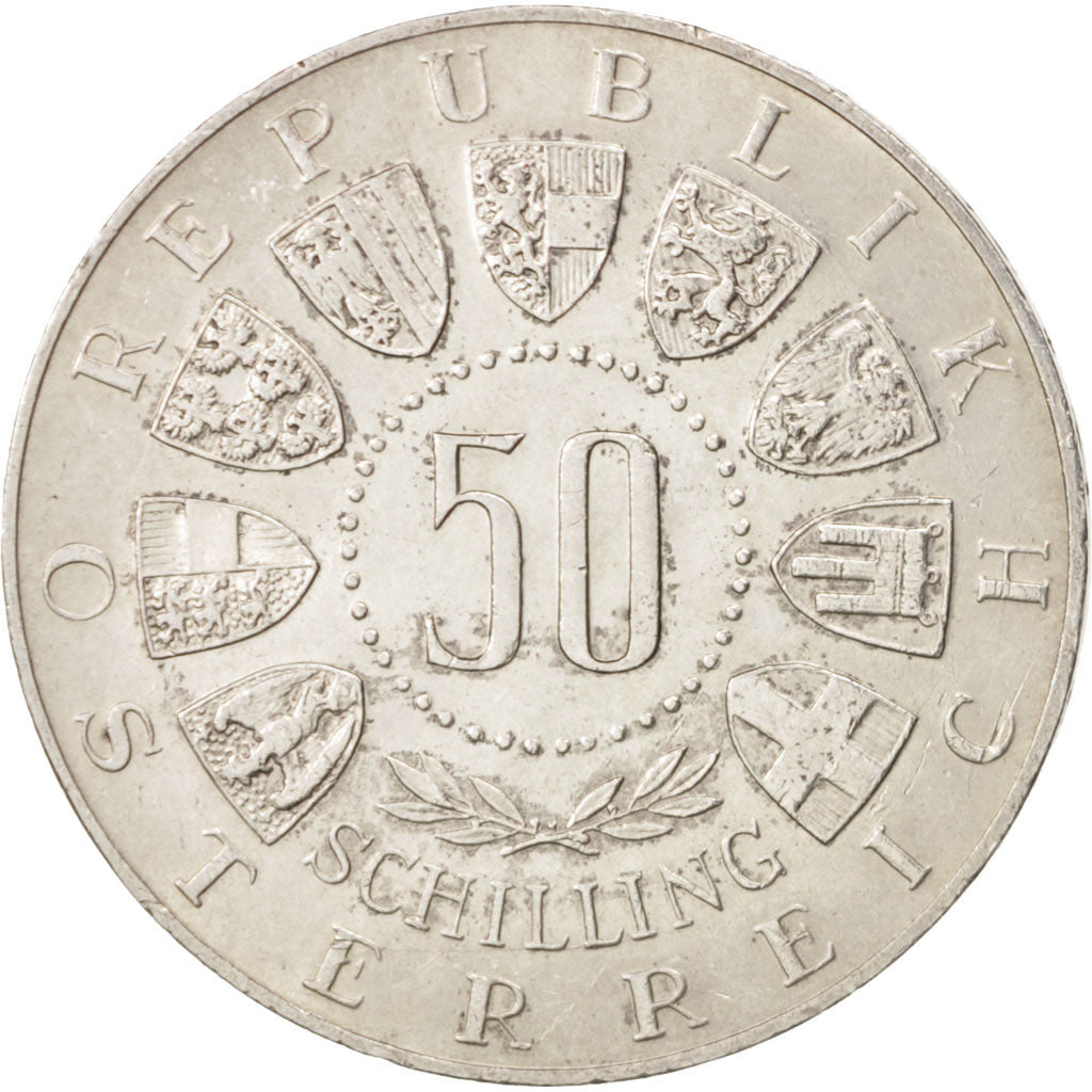 Coin, Austria, 50 Schilling, 1964, AU(50-53), Silver, KM:2896