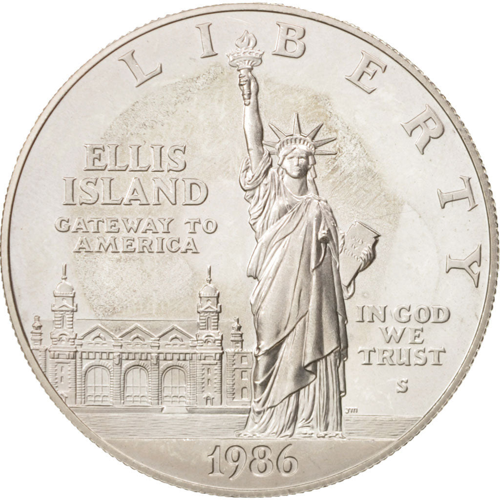 United States, Dollar, 1986, U.S. Mint, San Francisco, MS(63), Silver, KM:214