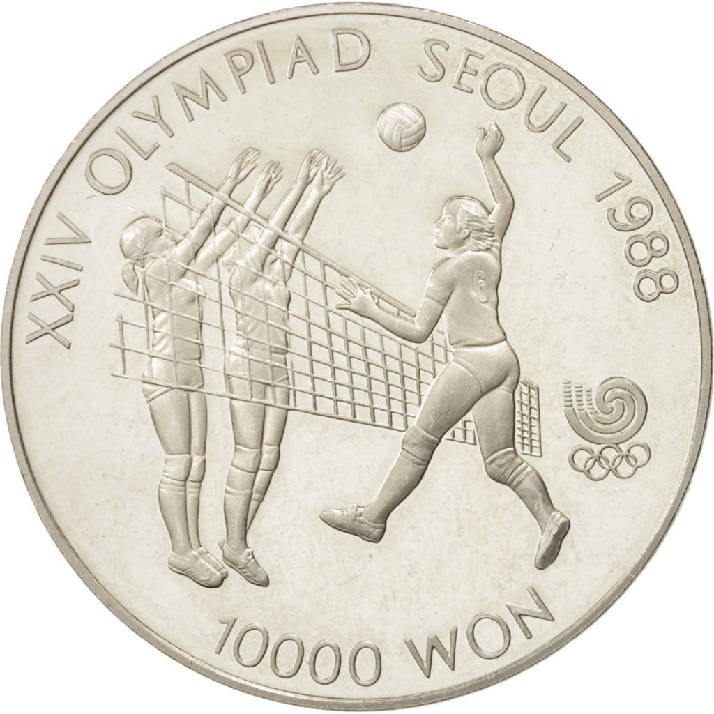 KOREA-SOUTH, 10000 Won, 1987, MS(60-62), Silver, KM:63