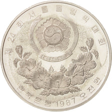 KOREA-SOUTH, 5000 Won, 1987, MS(63), Silver, KM:60