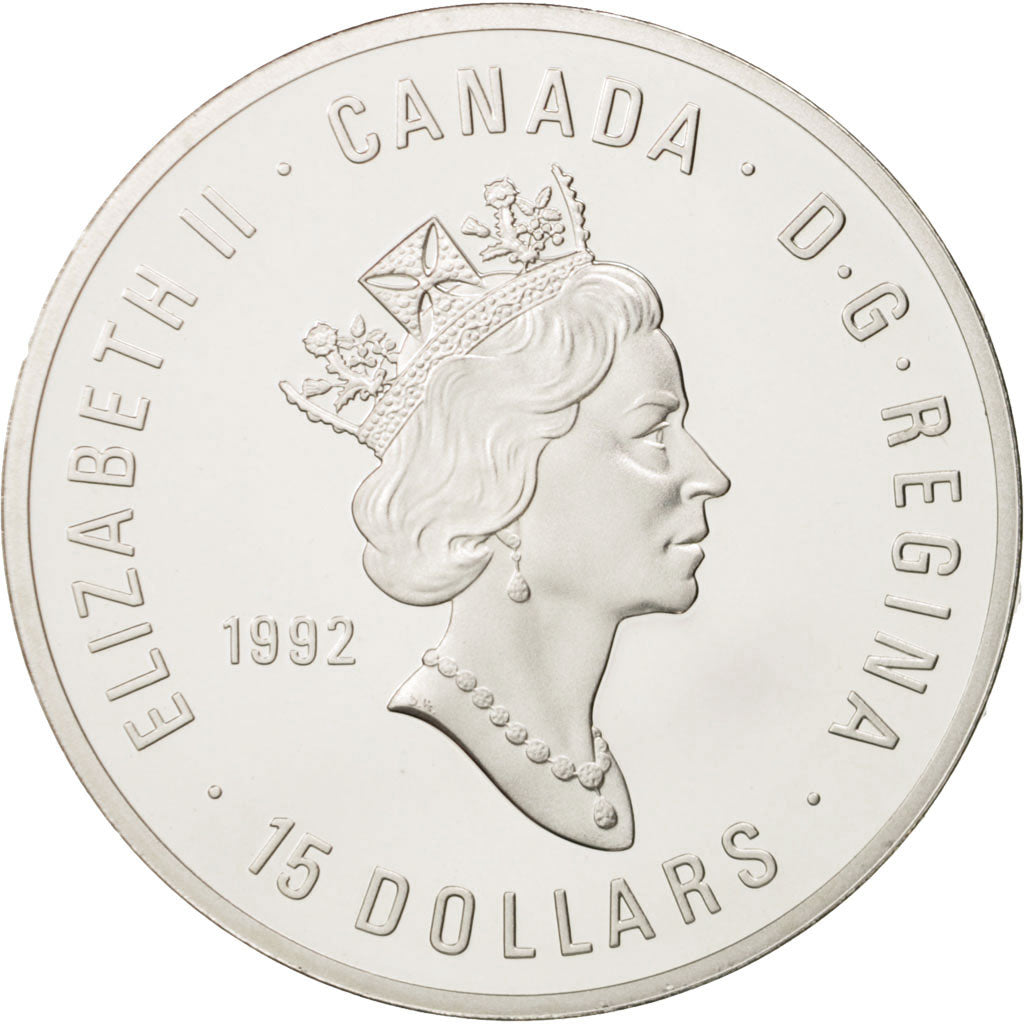 Coin, Canada, Elizabeth II, 15 Dollars, 1992, Royal Canadian Mint, Ottawa