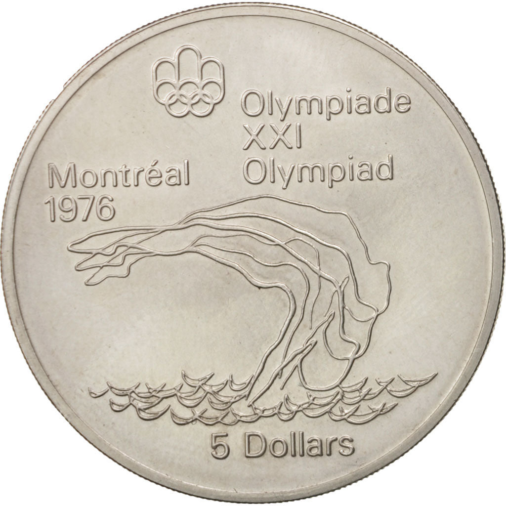 Coin, Canada, Elizabeth II, 5 Dollars, 1975, Royal Canadian Mint, Ottawa