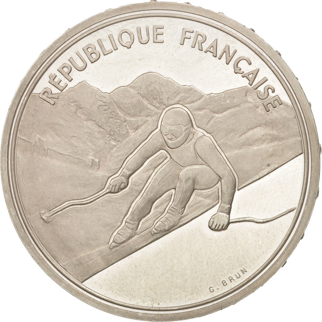France, 100 Francs, 1989, MS(60-62), Silver, KM:971, Gadoury:C1