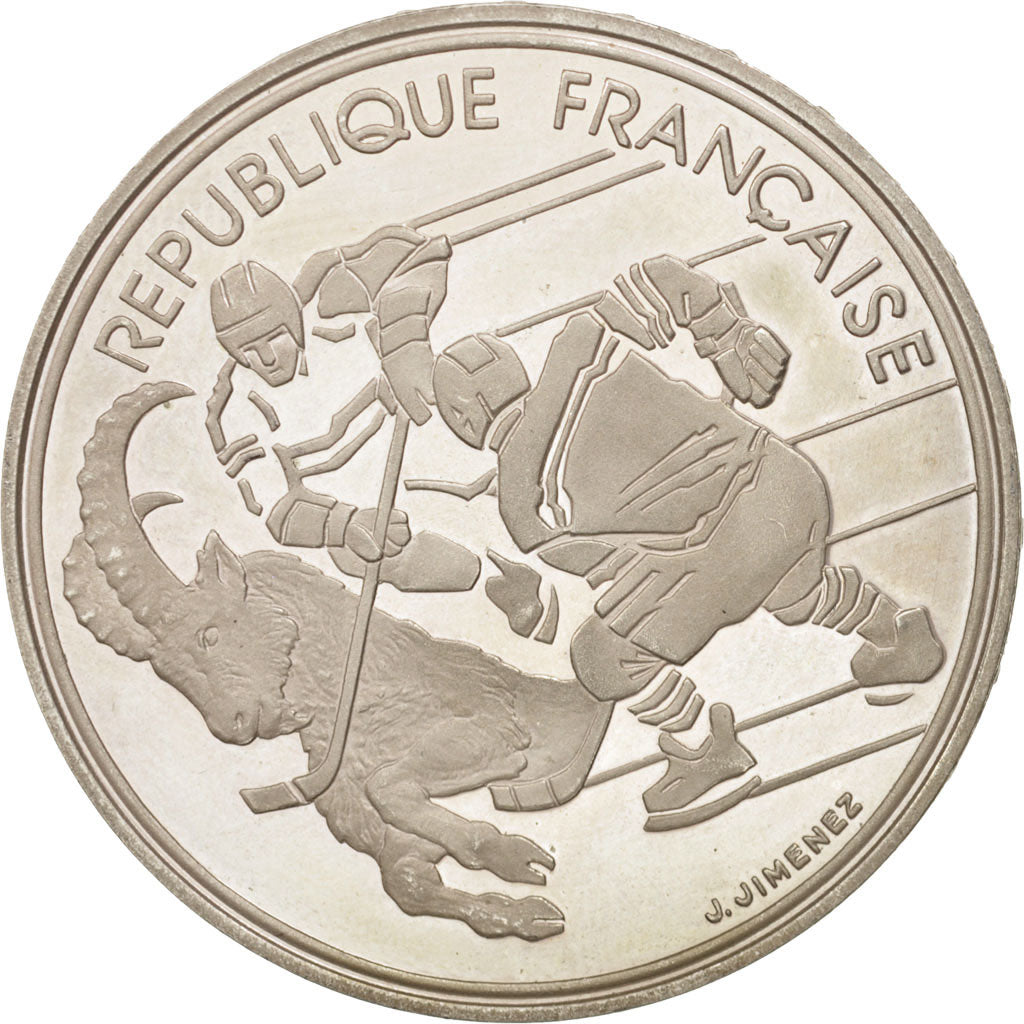 France, 100 Francs, 1991, MS(60-62), Silver, KM:993, Gadoury:C16