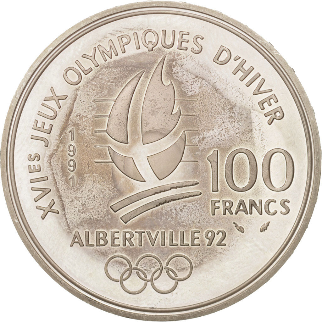 Münze, Frankreich, 100 Francs, 1991, VZ+, Silber, KM:994, Gadoury:C18