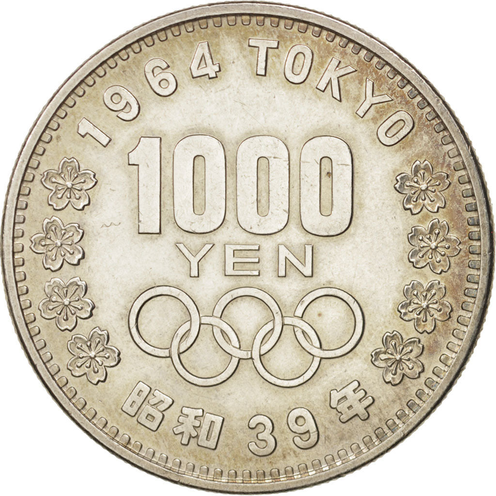 Japan, Hirohito, 1000 Yen, 1964, AU(55-58), Silver, KM:80