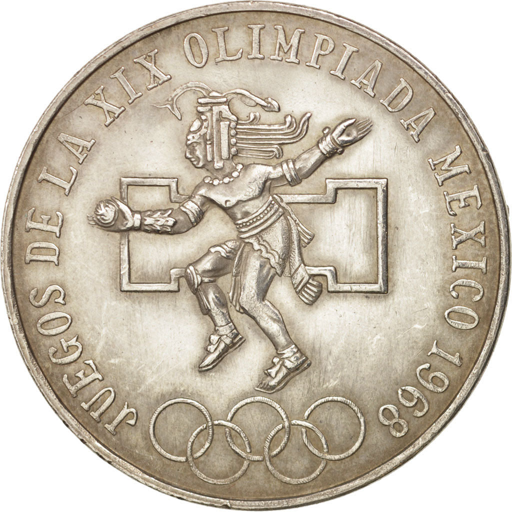 Coin, Mexico, 25 Pesos, 1968, Mexico, AU(50-53), Silver, KM:479.1