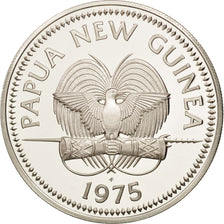 Moneta, Papua Nuova Guinea, 10 Kina, 1975, Franklin Mint, FDC, Argento, KM:8a