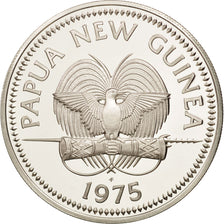 Coin, Papua New Guinea, 10 Kina, 1975, Franklin Mint, MS(65-70), Silver, KM:8a