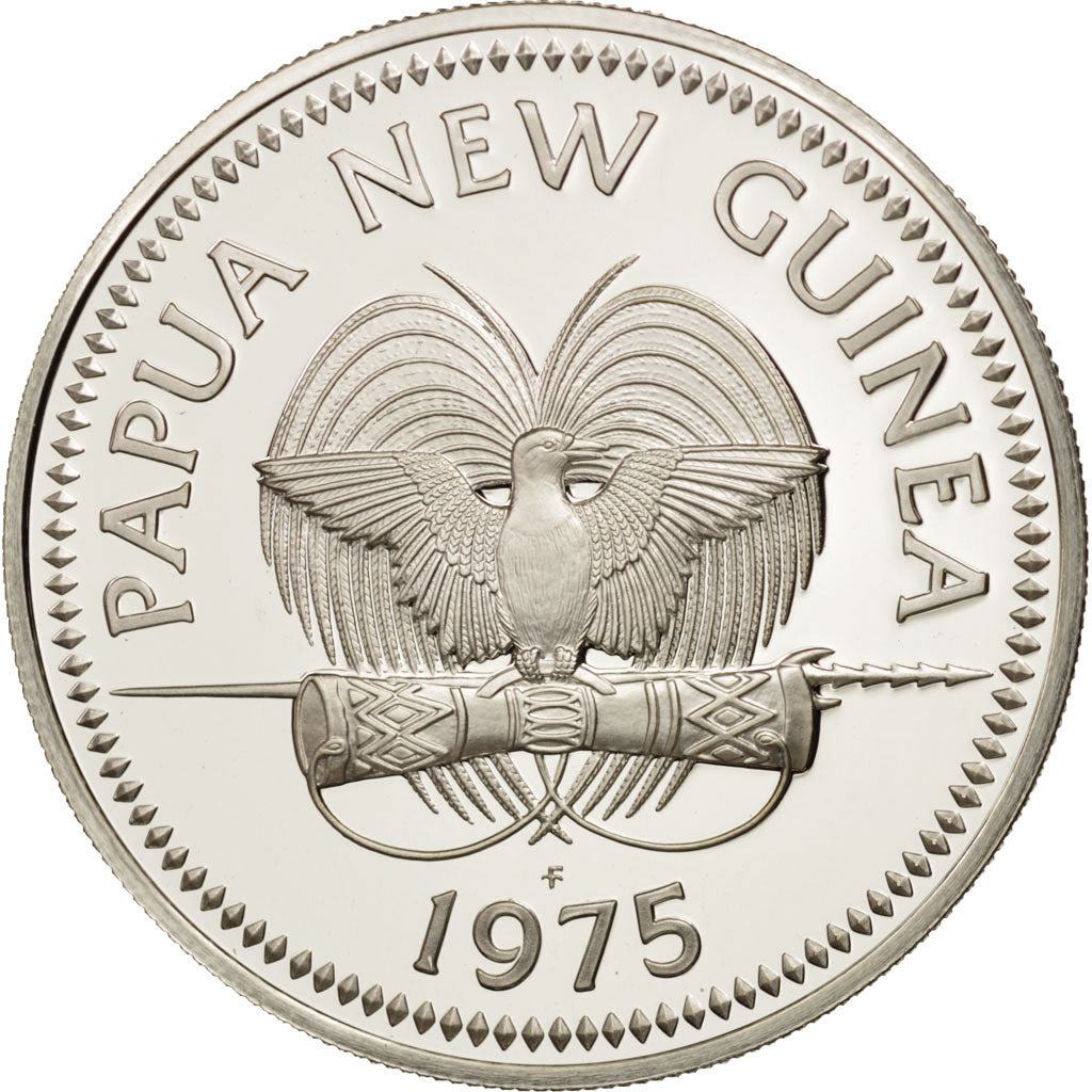 Papua Nuova Guinea, 5 Kina, 1975, FDC, Argento, KM:7a