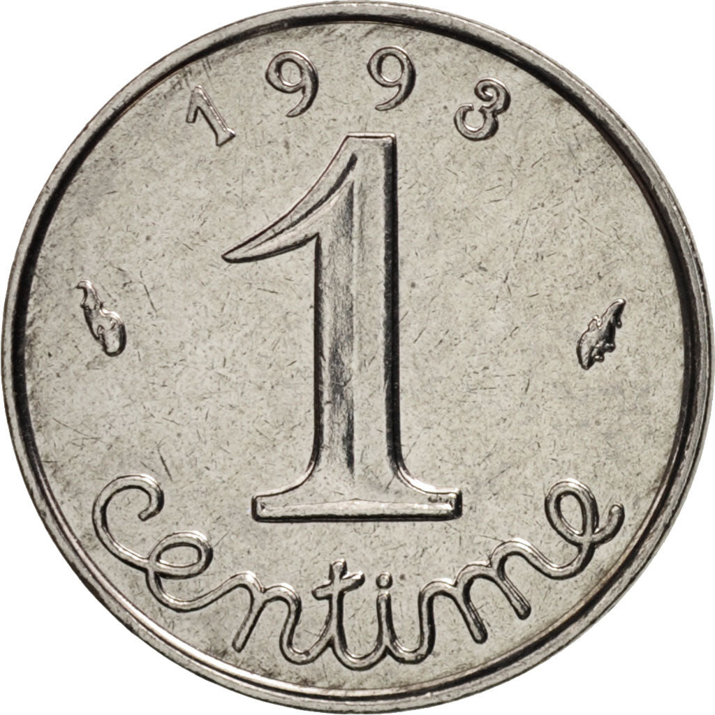 Monnaie, France, Épi, Centime, 1993, Paris, SUP+, Stainless Steel, KM:928