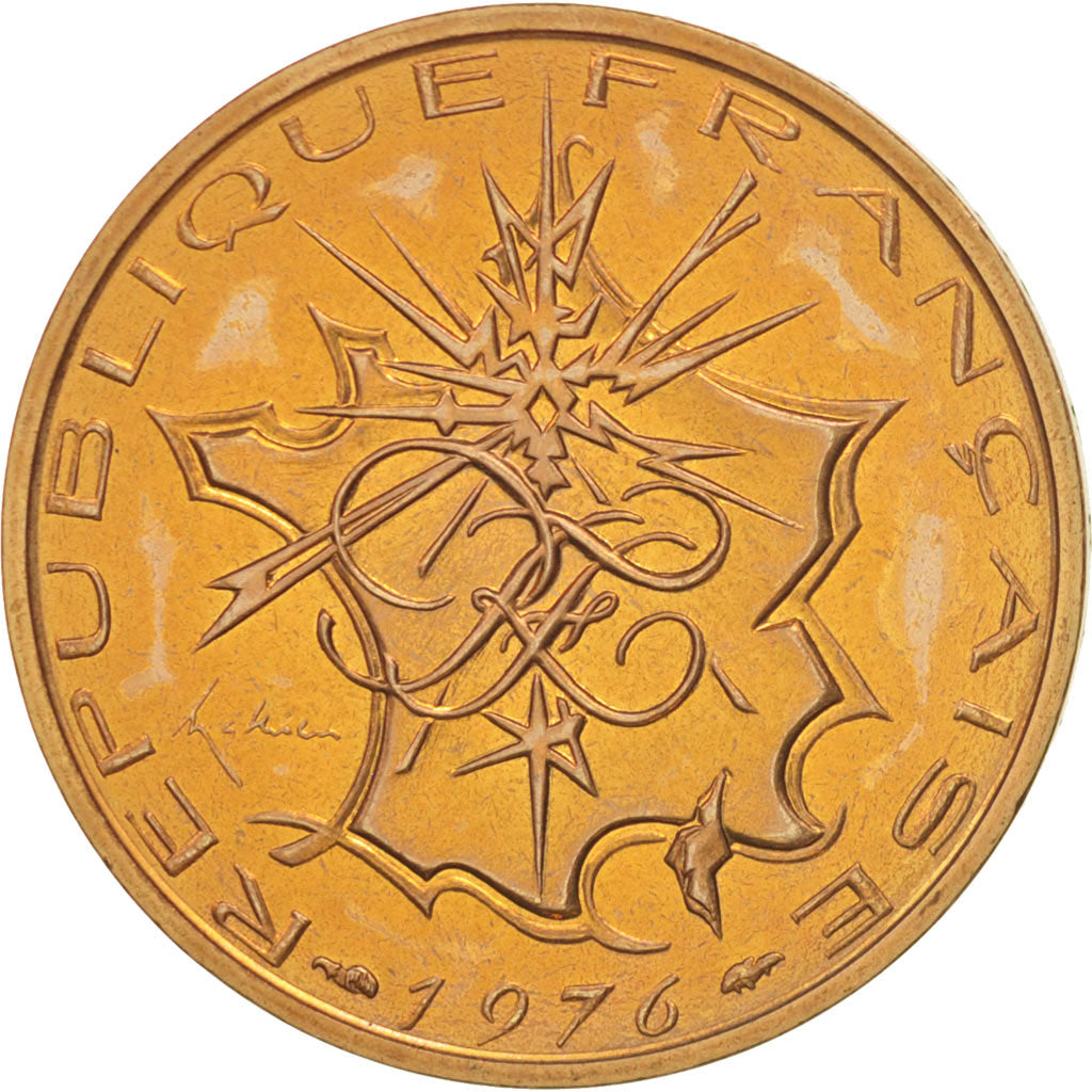 Coin, France, Mathieu, 10 Francs, 1976, MS(65-70), Nickel-brass, KM:940