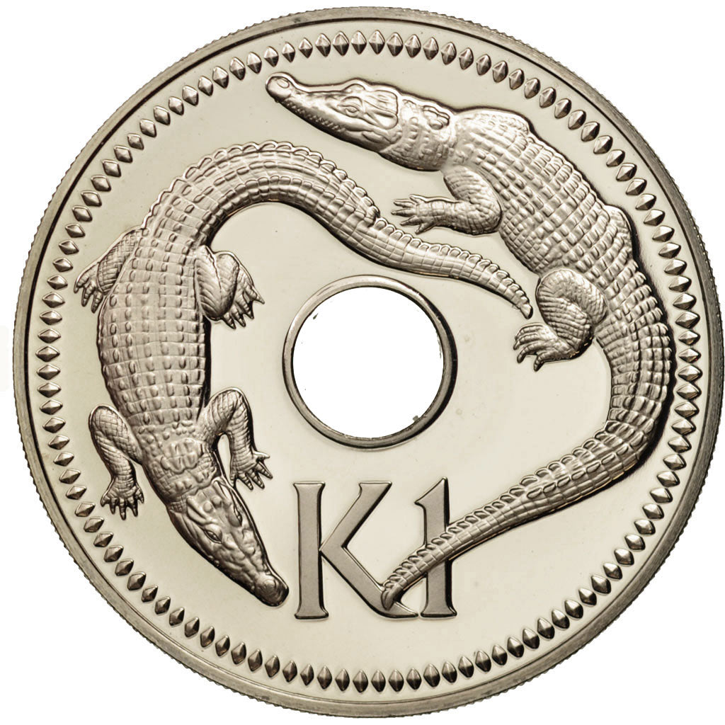 Papua New Guinea, Kina, 1975, MS(65-70), Copper-nickel, KM:6