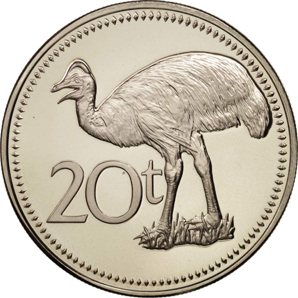 Papua New Guinea, 20 Toea, 1975, MS(65-70), Copper-nickel, KM:5