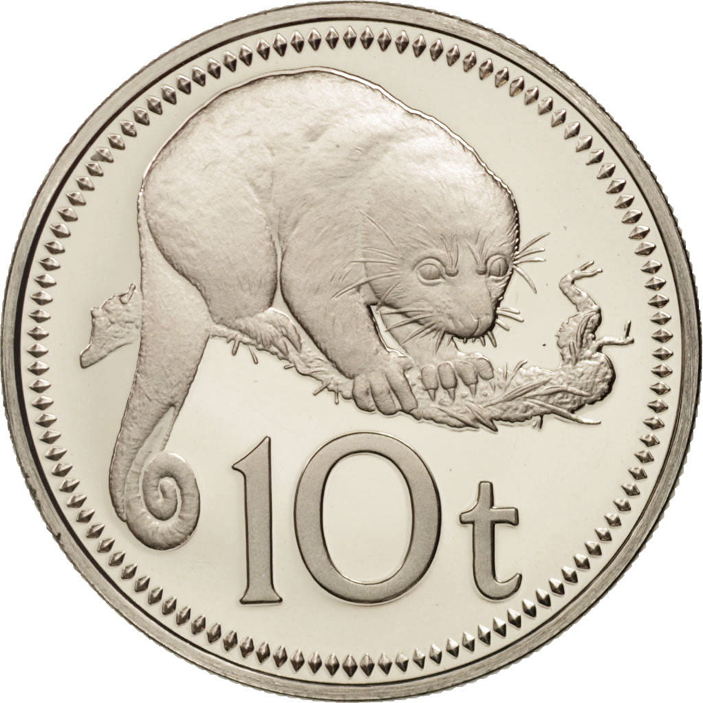 Münze, Papua New Guinea, 10 Toea, 1975, STGL, Copper-nickel, KM:4