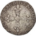 Münze, Frankreich, NAVARRE, Henri III, 1/4 Ecu, 1584, Pau, S+, Silber