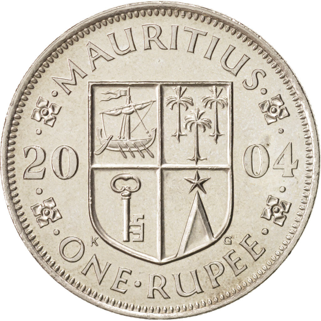 Moneda, Mauricio, Rupee, 2004, SC, Cobre - níquel, KM:55
