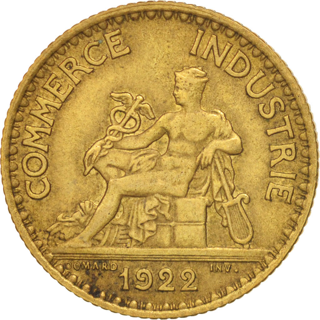 Coin, France, Chambre de commerce, Franc, 1922, Paris, AU(50-53)