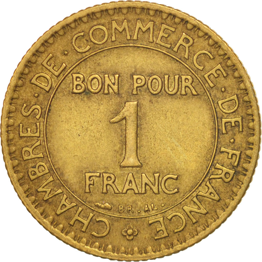 Coin, France, Chambre de commerce, Franc, 1922, Paris, AU(50-53)