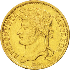 Estados alemanes, WESTPHALIA, Jerome, 20 Franken, 1809, Cassel, BC+, Oro, KM:103