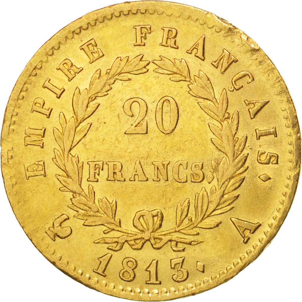 Coin, France, Napoléon I, 20 Francs, 1813, Paris, AU(50-53), Gold, KM:695.1