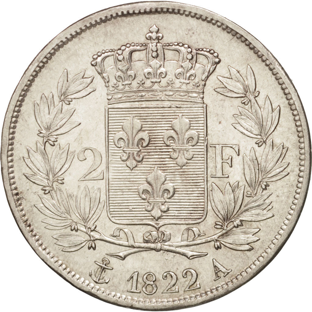 Monnaie, France, Louis XVIII, Louis XVIII, 2 Francs, 1822, Paris, SUP, Argent