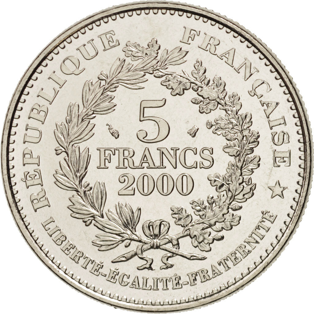 France, Marianne révolutionnaire, 5 Francs, 2000, Paris, KM 1965