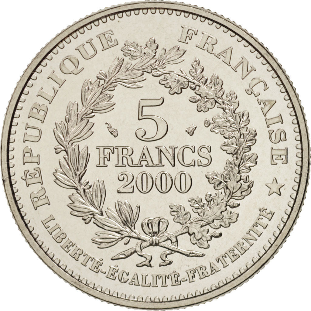 France, Marianne du nouveau franc, 5 Francs, 2000, Paris, KM 1967