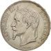 France, 5 Francs, 1870, Strasbourg, EF(40-45), Silver, KM:799.2, Gadoury:739