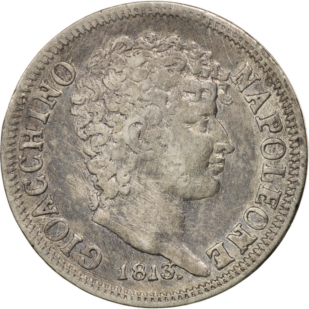 Coin, ITALIAN STATES, NAPLES, Joachim Murat, 1/2 Lira, Mezza Lira, 1813