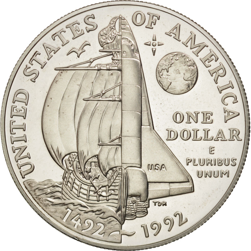United States, Dollar, 1992, U.S. Mint, Philadelphia, MS(63), Silver, KM:238