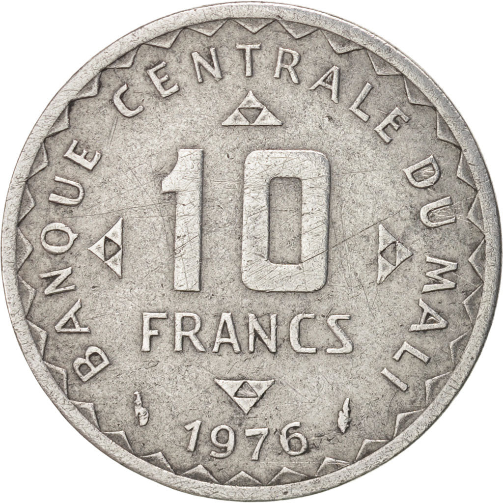 Mali, 10 Francs, 1976, Paris, KM:11