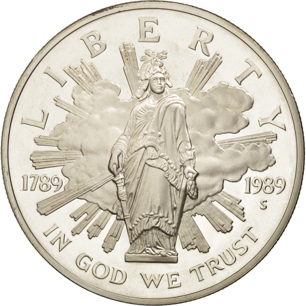 Moneta, Stati Uniti, Dollar, 1989, U.S. Mint, San Francisco, SPL, Argento