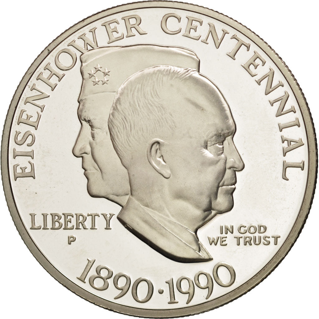 United States, Dollar, 1990, U.S. Mint, Philadelphia, MS(65-70), Silver, KM:227