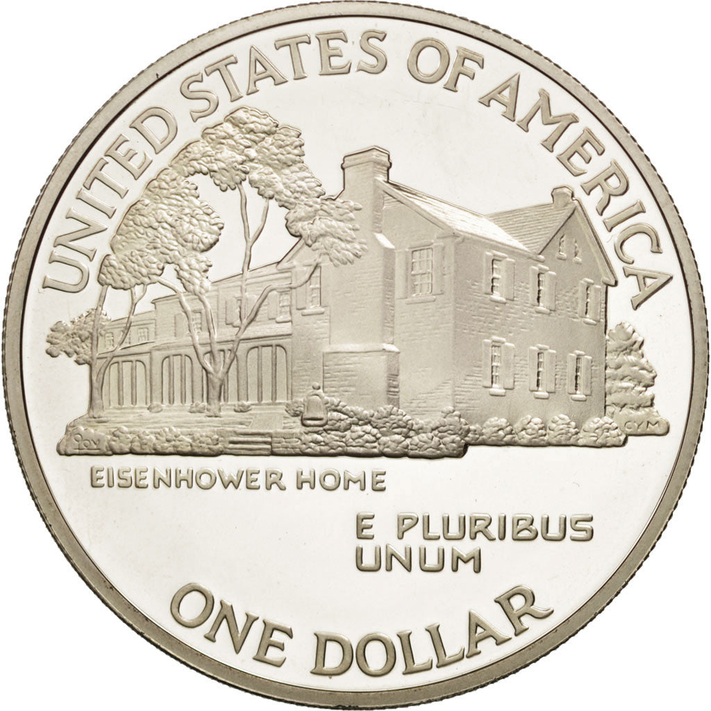 United States, Dollar, 1990, U.S. Mint, Philadelphia, MS(65-70), Silver, KM:227